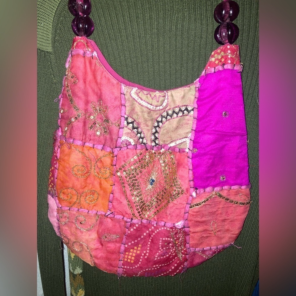 Twos Company Embroidered Sequined Beaded Bag